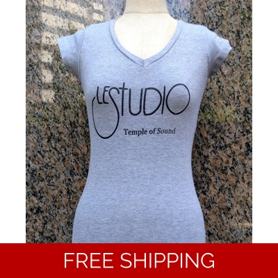 Girlie Shirt Z Grey V Neck Black Logo TOS